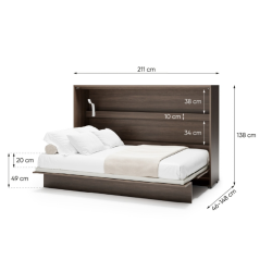 Półkotapczan Poziomy BED CONCEPT BC-05 120x200 dąb dunin