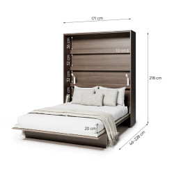 Półkotapczan Pionowy BED CONCEPT BC-12 160x200 dąb dunin