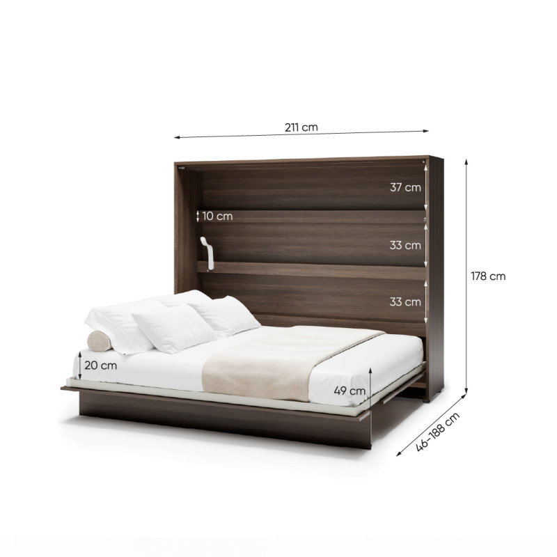 Półkotapczan Poziomy BED CONCEPT BC-14 160x200 dąb dunin