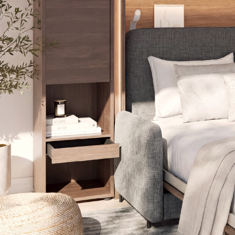 Dostawka BED CONCEPT BC-07 do półkotapczanu pionowego dąb dunin