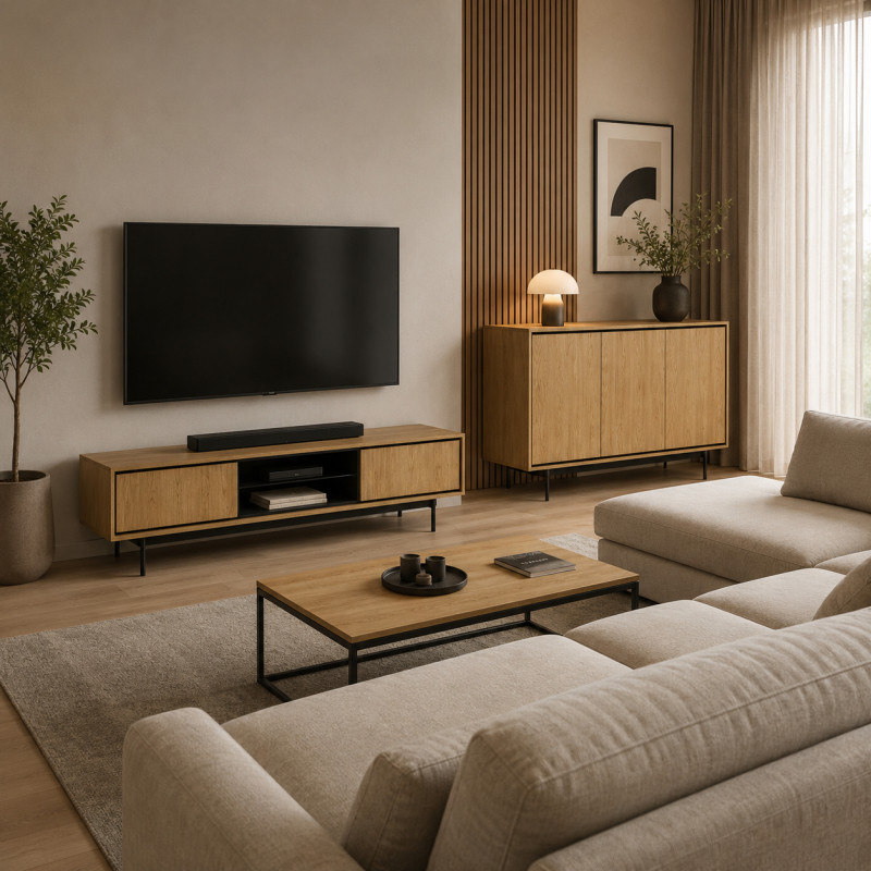 Komoda Deco K3D 150 cm Dąb Baltic Dune | Domowanie.pl
