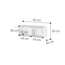 Nadstawka BED CONCEPT BC-29 do półkotapczanu poziomego bialy
