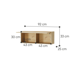 Nadstawka BED CONCEPT BC-29 do półkotapczanu poziomego dąb artisan