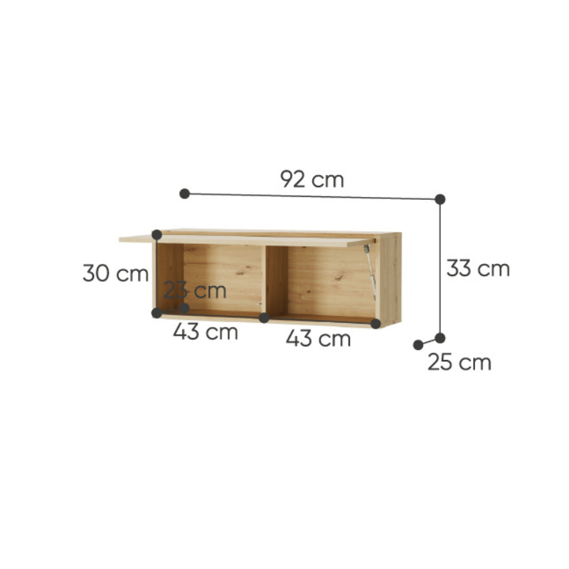 Nadstawka BED CONCEPT BC-29 do półkotapczanu poziomego dąb artisan