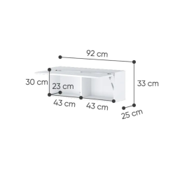 Nadstawka BED CONCEPT BC-29 do półkotapczanu poziomego biały połysk