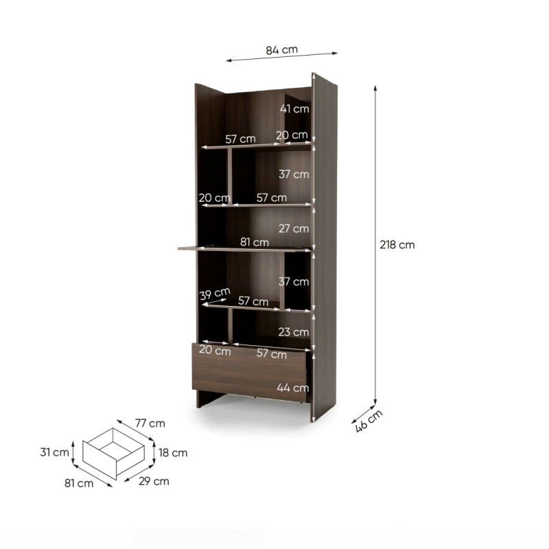Regał BED CONCEPT BC-22 do półkotapczanu Lenart dąb dunin