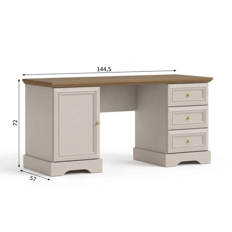 Biurko Kora Plus KB kaszmir Mavelie Oak | Domowanie.pl