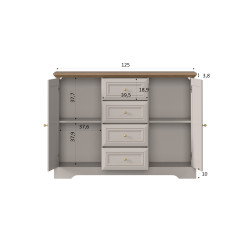 Komoda Kora Plus KK3 kaszmir Mavelie Oak | Domowanie.pl