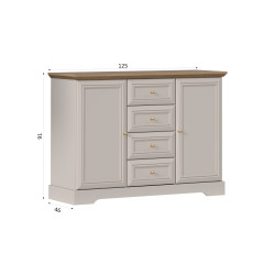 Komoda Kora Plus KK3 kaszmir Mavelie Oak | Domowanie.pl