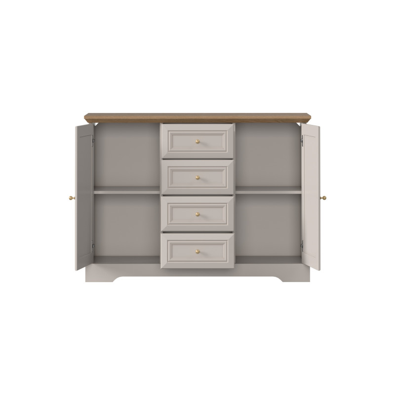 Komoda 4S2D Kora Plus Kaszmir/Mavelie Oak Gała Meble
