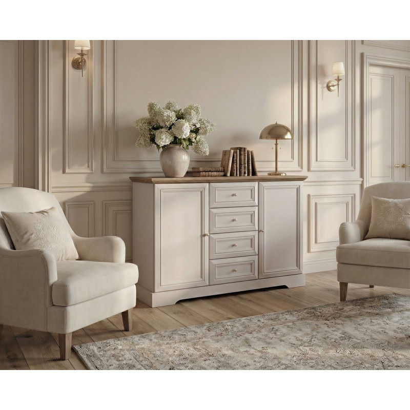 Komoda Kora Plus KK3 kaszmir Mavelie Oak | Domowanie.pl