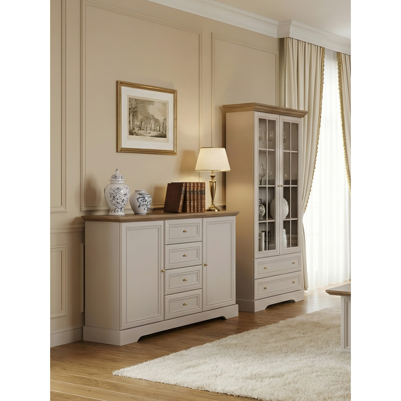 Komoda Kora Plus KK3 kaszmir Mavelie Oak | Domowanie.pl
