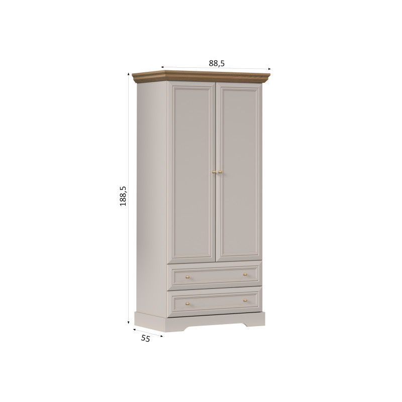 Szafa Kora Plus KS1 kaszmir Mavelie Oak | Domowanie.pl