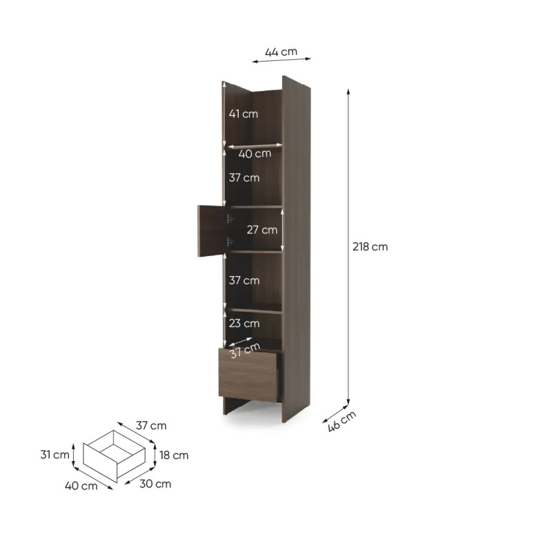 Regał BED CONCEPT BC-23 do półkotapczanu Lenart dąb dunin