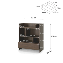 Regał BED CONCEPT BC-25 do półkotapczanu Lenart dąb dunin