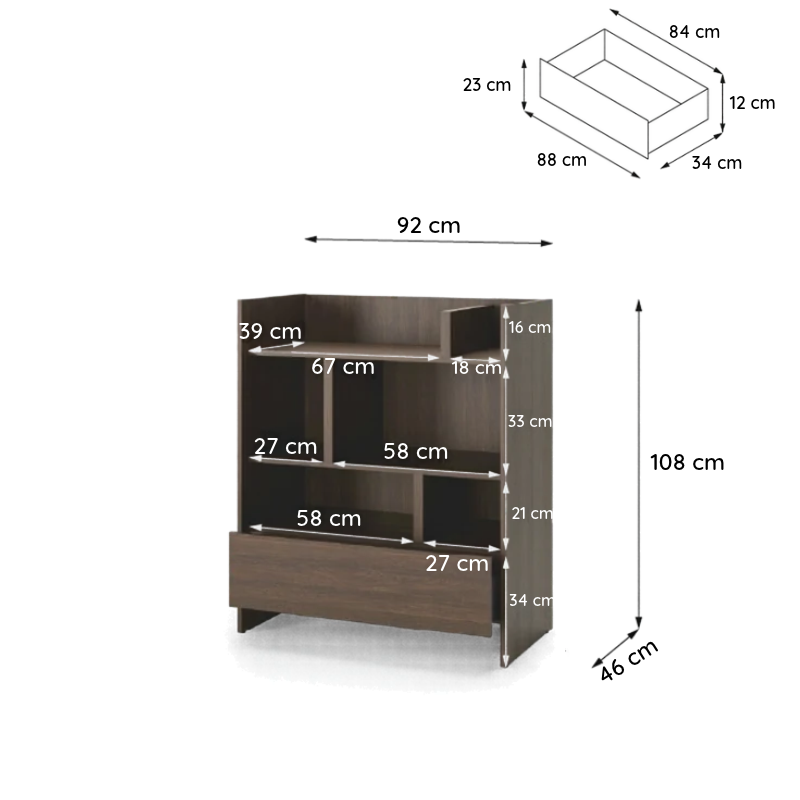 Regał BED CONCEPT BC-25 do półkotapczanu Lenart dąb dunin