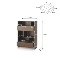 Regał BED CONCEPT BC-27 do półkotapczanu Lenart dąb dunin
