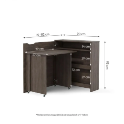 Biurko WORK CONCEPT SLIM Lenart  dąb dunin - domowanie.pl