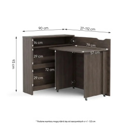 Biurko WORK CONCEPT SLIM Lenart  dąb dunin - domowanie.pl