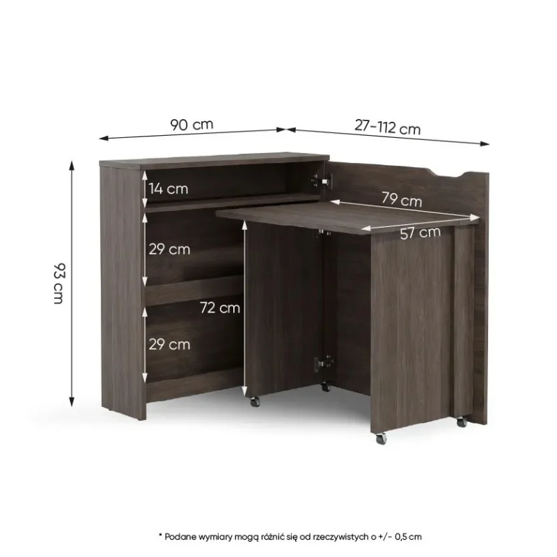 Biurko WORK CONCEPT SLIM Lenart  dąb dunin - domowanie.pl