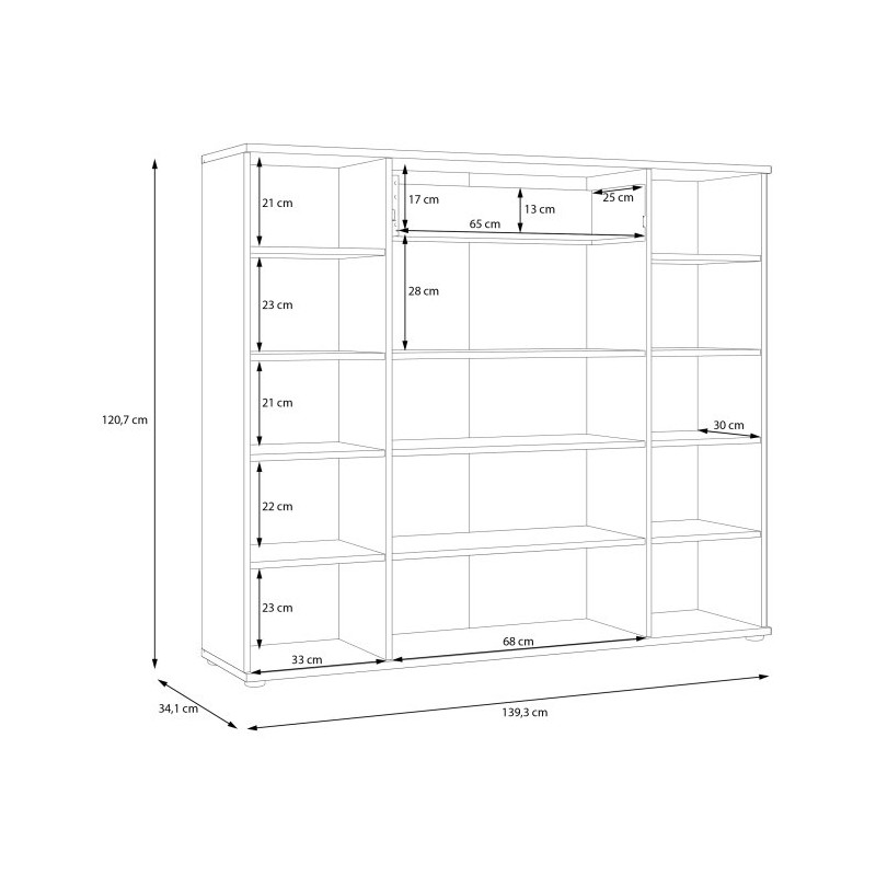 Komoda 140 cm Rypsyma RPSK341 dąb artisan