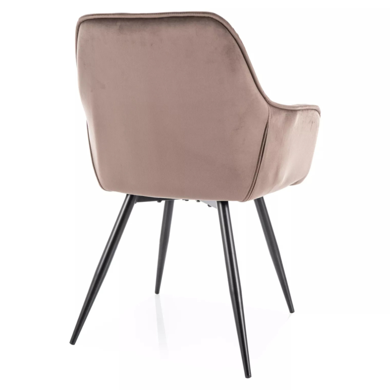 Krzesło tapicerowane Cherry Velvet Bluvel 38 cappuccino