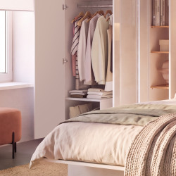 Szafa BED CONCEPT BC-20 Lenart biały połysk - domowanie.pl
