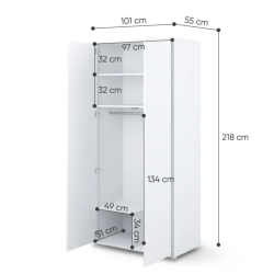Szafa BED CONCEPT BC-20 Lenart biały - domowanie.pl