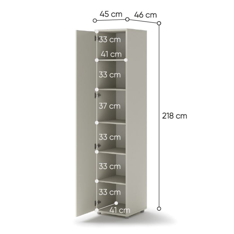 Szafa BED CONCEPT BC-21 Lenart Kaszmir - domowanie.pl