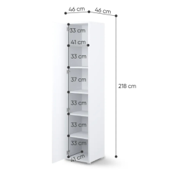 Szafa BED CONCEPT BC-21 Lenart biały połysk - domowanie.pl