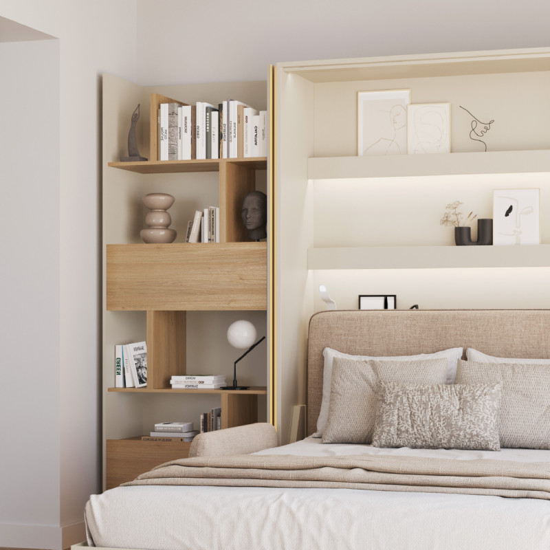Regał BED CONCEPT BC-22 do półkotapczanu Lenart Kaszmir/Dąb Nagano