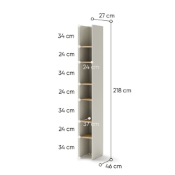 Regał BED CONCEPT BC-24 do półkotapczanu Lenart Kaszmir/Dąb Nagano - WYSYŁKA 24H - domowanie.pl