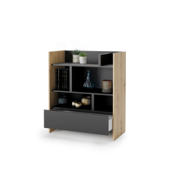 Regał BED CONCEPT BC-25 do półkotapczanu Lenart dąb artisan/czarny
