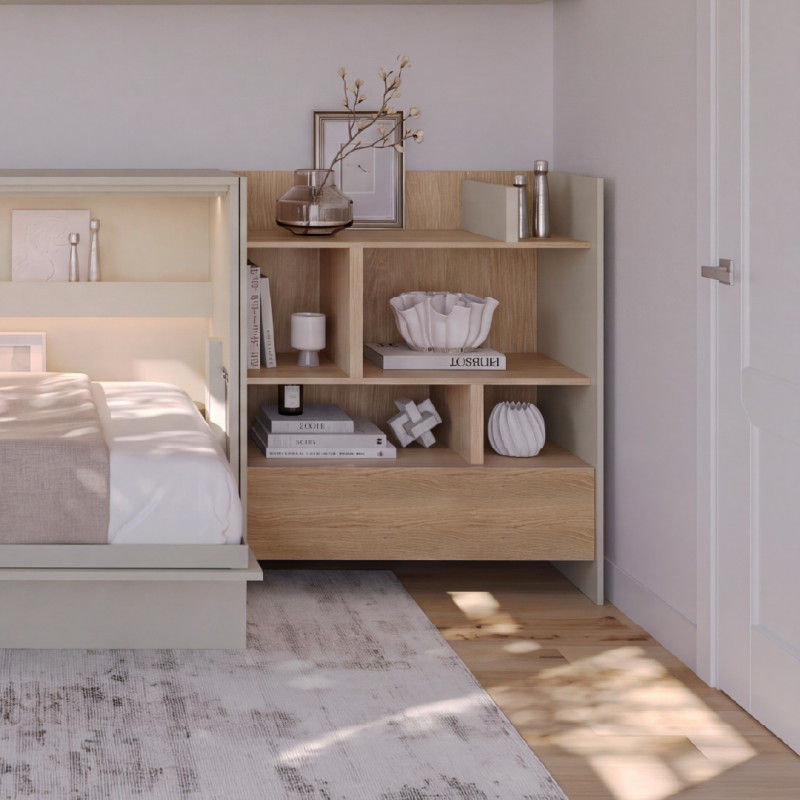 Regał BED CONCEPT BC-25 do półkotapczanu Lenart Kaszmir/Dąb Nagano - WYSYŁKA 24H - domowanie.pl