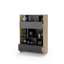 Regał BED CONCEPT BC-26 do półkotapczanu Lenart dąb artisan/czarny
