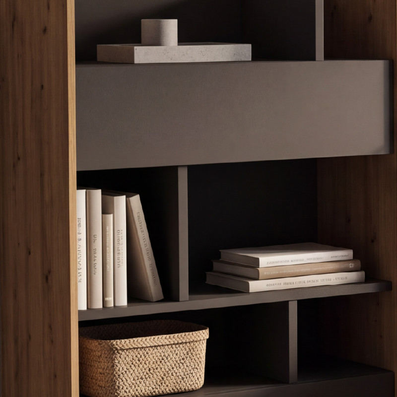 Regał BED CONCEPT BC-26 do półkotapczanu Lenart dąb artisan/czarny