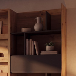 Regał BED CONCEPT BC-27 do półkotapczanu Lenart dąb artisan/czarny