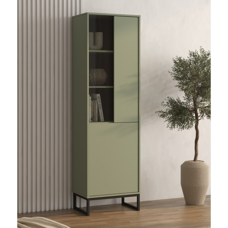 Witryna do salonu Loft Typ 05 zielona – nowoczesny design