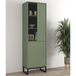 Witryna do salonu Loft Typ 05 zielona – nowoczesny design