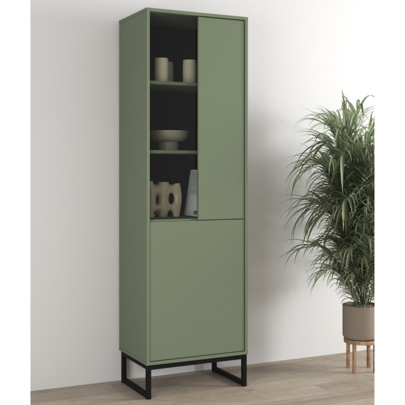 Witryna do salonu Loft Typ 05 zielona – nowoczesny design