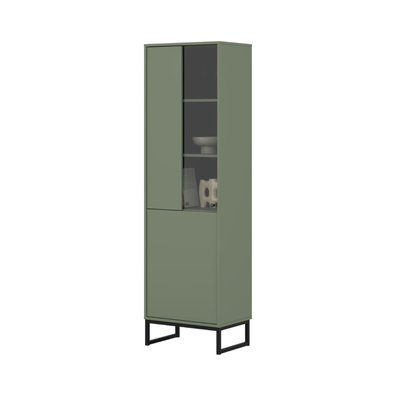 Witryna do salonu Loft Typ 05 zielona – nowoczesny design