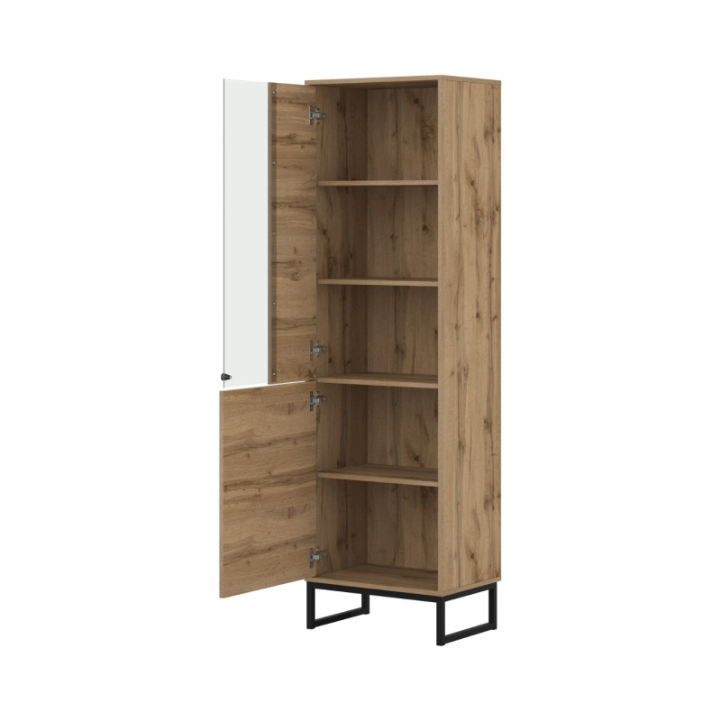 Witryna do salonu Loft Typ 05 dąb wotan – nowoczesny design