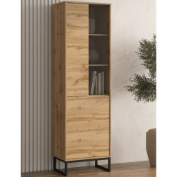 Witryna do salonu Loft Typ 05 dąb wotan – nowoczesny design