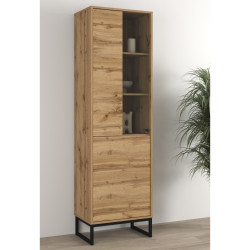 Witryna do salonu Loft Typ 05 dąb wotan – nowoczesny design