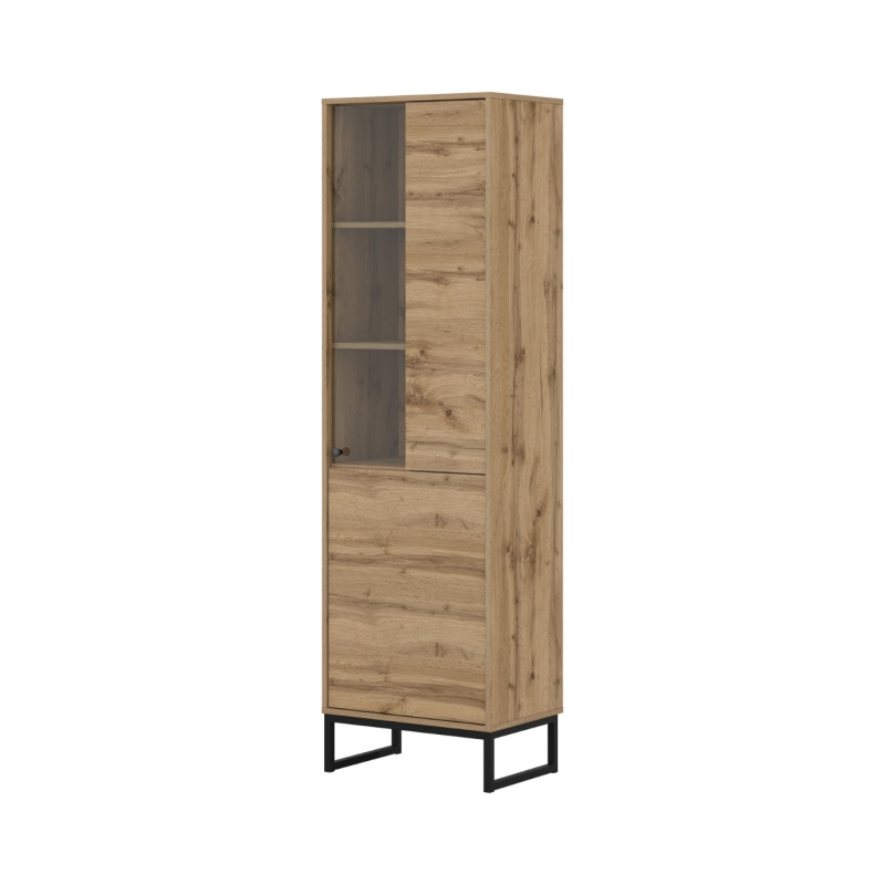 Witryna do salonu Loft Typ 05 dąb wotan – nowoczesny design