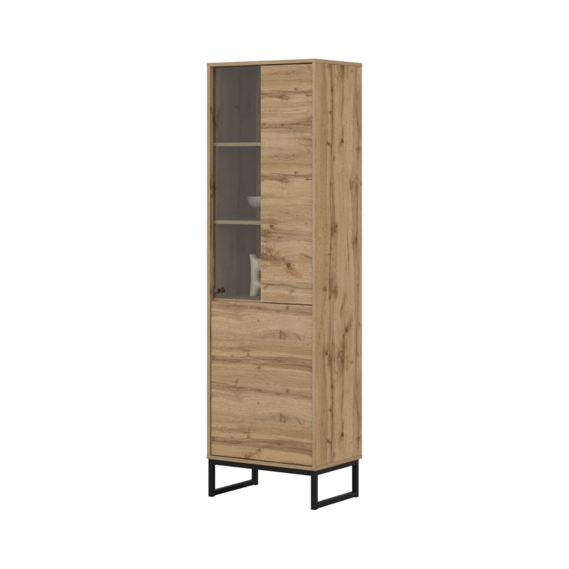 Witryna do salonu Loft Typ 05 dąb wotan – nowoczesny design