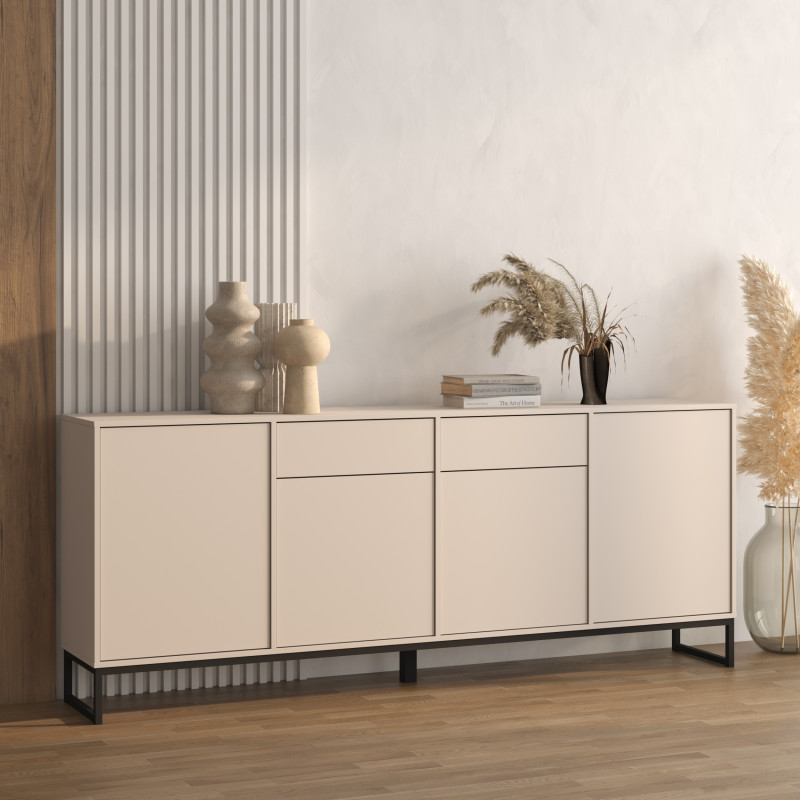 Szeroka komoda Loft Typ 47 kaszmirowy beż | domowanie.pl