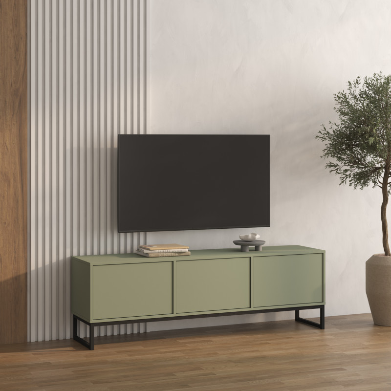 Szafka RTV pod telewizor Loft Typ 41 zgaszona zieleń