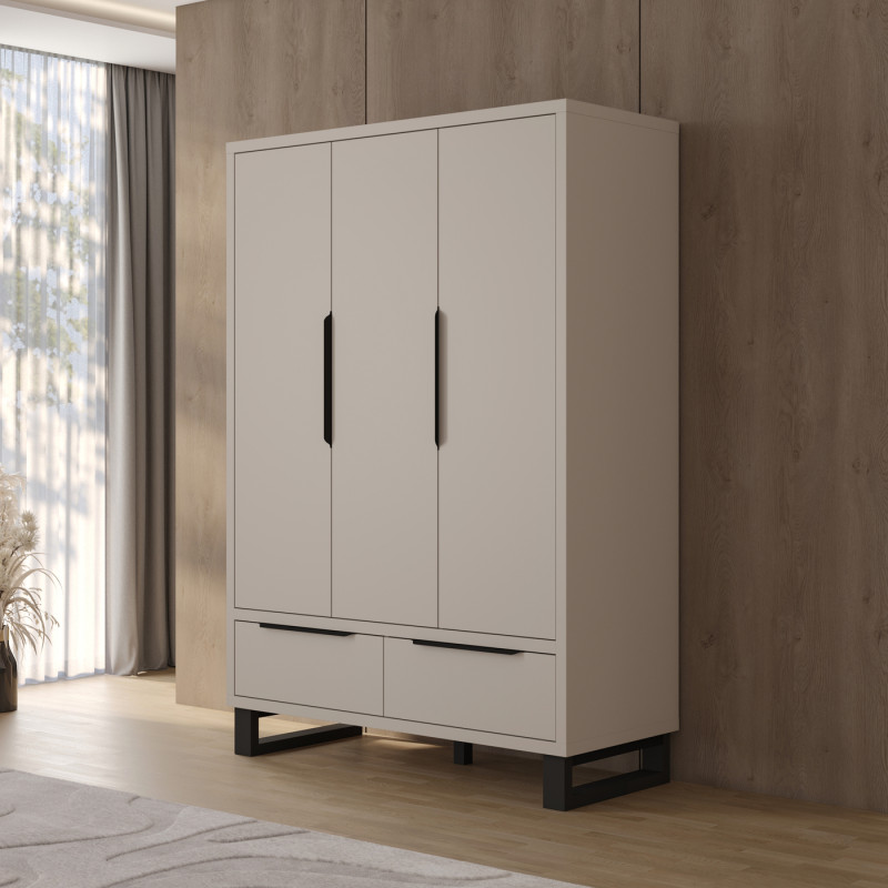 Szafa Halle S Typ 19 Helvetia – loft, kaszmir/czarny, 145x210