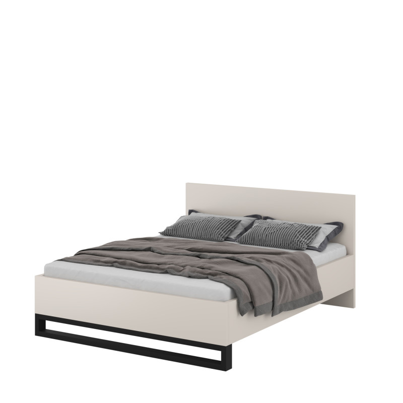 Łóżko Halle S Typ 32 Helvetia – 180x200, loft, kaszmir/czarny